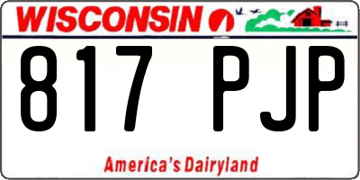 WI license plate 817PJP