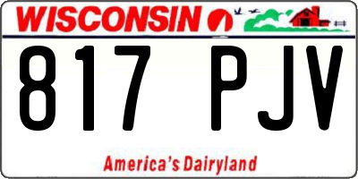 WI license plate 817PJV