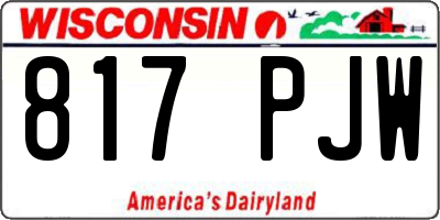 WI license plate 817PJW