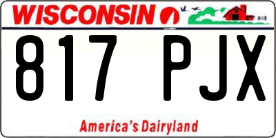 WI license plate 817PJX