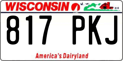 WI license plate 817PKJ
