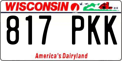 WI license plate 817PKK