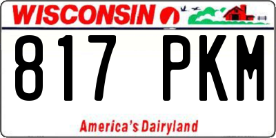 WI license plate 817PKM