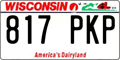 WI license plate 817PKP
