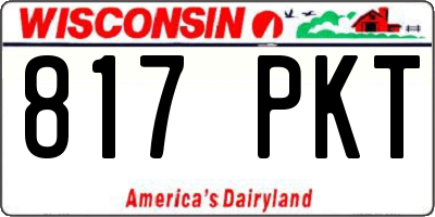 WI license plate 817PKT