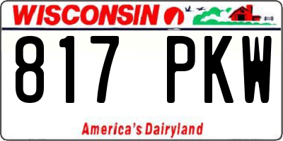 WI license plate 817PKW