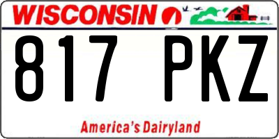 WI license plate 817PKZ
