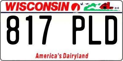 WI license plate 817PLD