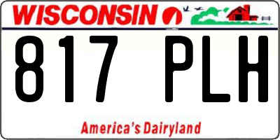 WI license plate 817PLH