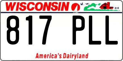 WI license plate 817PLL