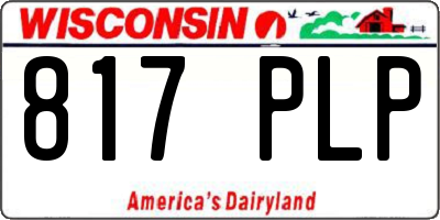 WI license plate 817PLP