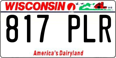 WI license plate 817PLR