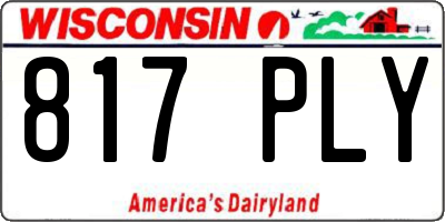 WI license plate 817PLY