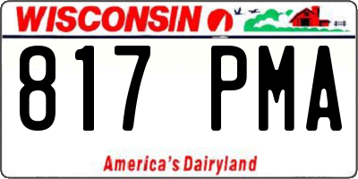 WI license plate 817PMA