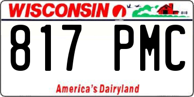 WI license plate 817PMC
