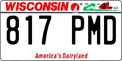 WI license plate 817PMD