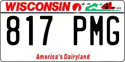 WI license plate 817PMG