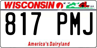 WI license plate 817PMJ