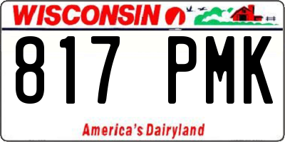 WI license plate 817PMK