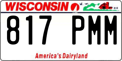 WI license plate 817PMM