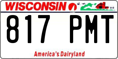 WI license plate 817PMT