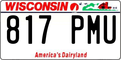WI license plate 817PMU