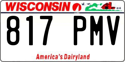 WI license plate 817PMV