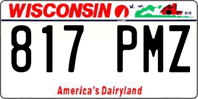 WI license plate 817PMZ