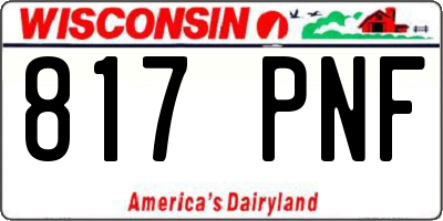 WI license plate 817PNF