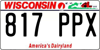 WI license plate 817PPX