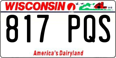 WI license plate 817PQS