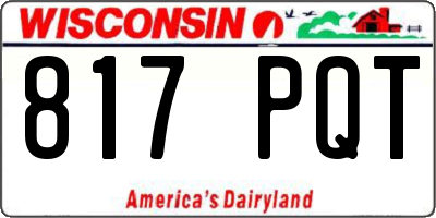 WI license plate 817PQT