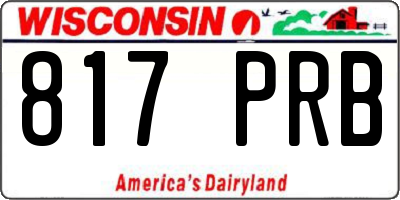 WI license plate 817PRB