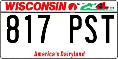 WI license plate 817PST