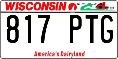 WI license plate 817PTG
