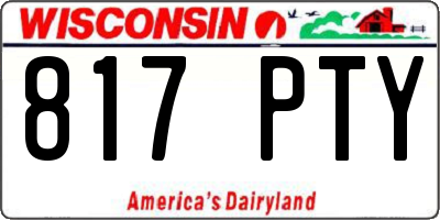 WI license plate 817PTY