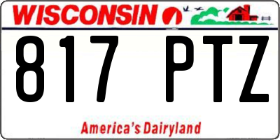 WI license plate 817PTZ