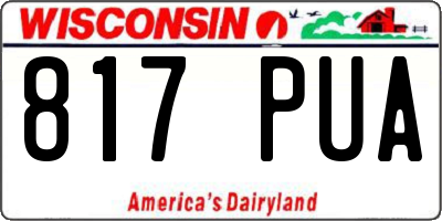 WI license plate 817PUA