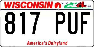 WI license plate 817PUF