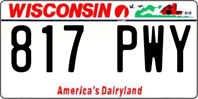 WI license plate 817PWY