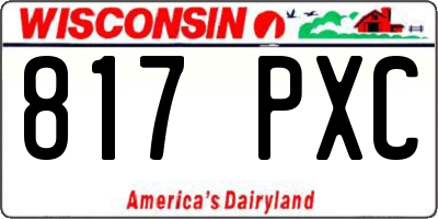 WI license plate 817PXC