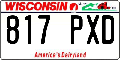 WI license plate 817PXD