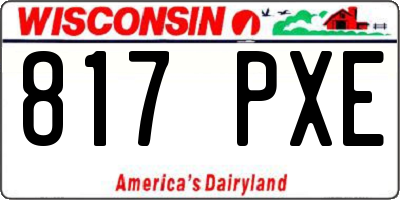 WI license plate 817PXE
