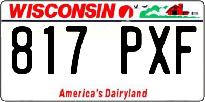 WI license plate 817PXF