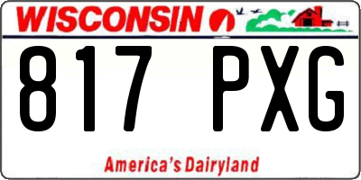 WI license plate 817PXG