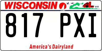 WI license plate 817PXI