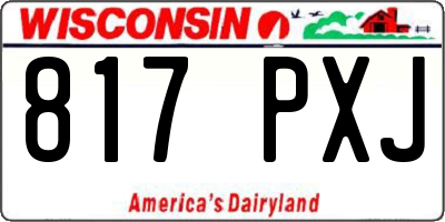 WI license plate 817PXJ