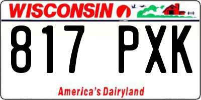 WI license plate 817PXK