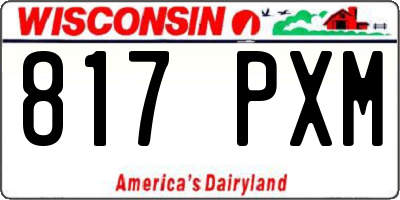 WI license plate 817PXM