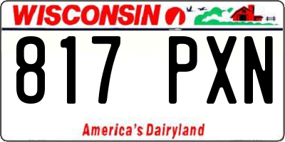 WI license plate 817PXN